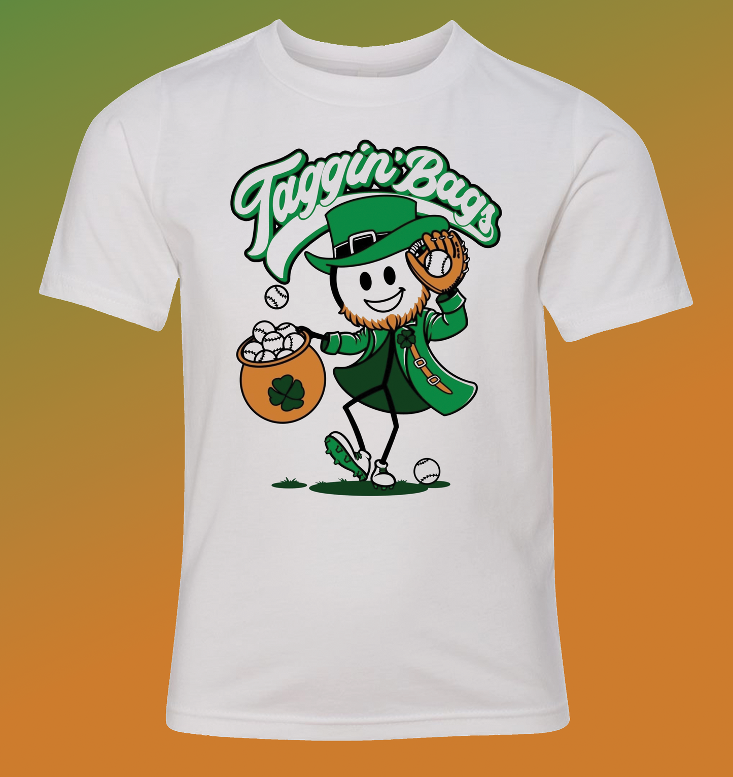 The Happy Stickman (White T) (St. Patrick's Day)